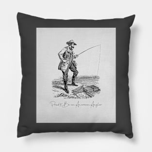 Proud to be an american angler t shirt Pillow