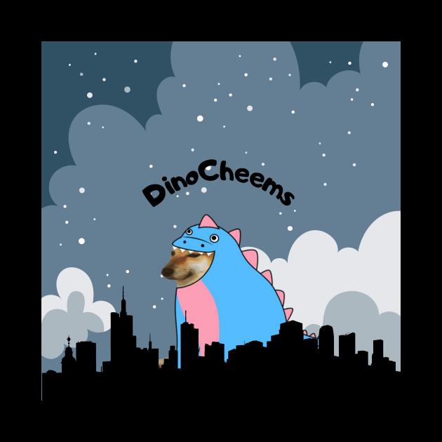 Dinocheems in the city dino cheems by Corp413designs