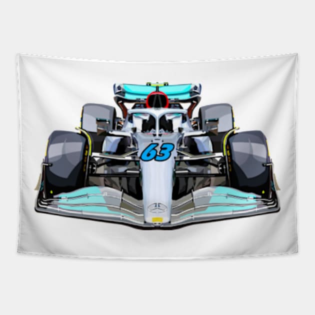 Car 63 Vector Art Tapestry by Worldengine