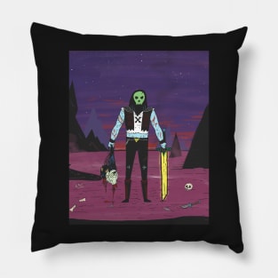 Skull Face in Colour Pillow