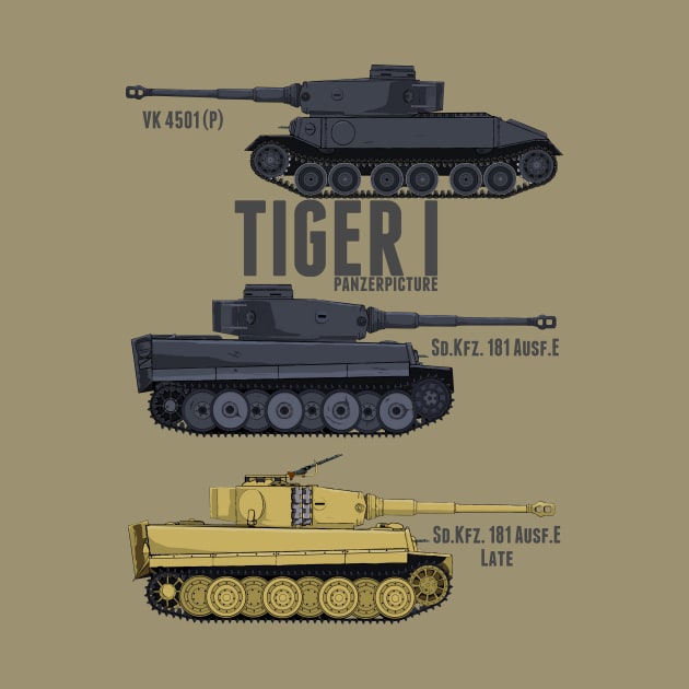 Tiger I Tigers T-Shirt by Panzerpicture