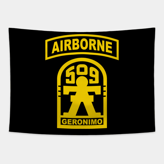 Mod.1 Geronimo 509th Airborne Parachute Infantry Tapestry by parashop