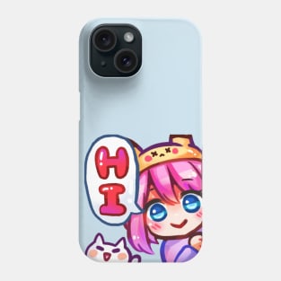 kawaii anime girl hi cat OC Phone Case