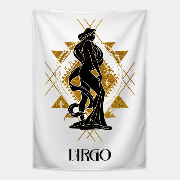 Virgo zodiac sign Tapestry by Cherubic