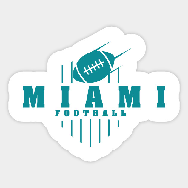 Nfl Miami Dolphins Football Team Color Football Sticker
