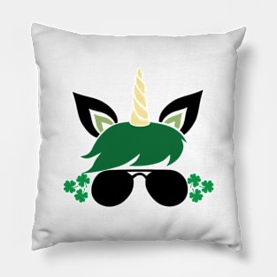 Green unicorn Pillow