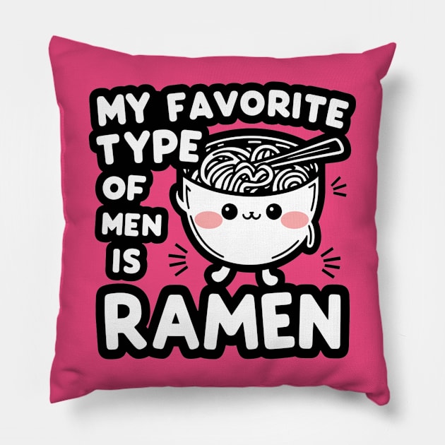 My Favorite Type of Men is Ramen Pillow by Moulezitouna