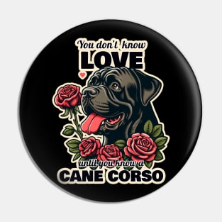 Cane Corso Valentine's day Pin