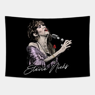 Stevie Nicks // Vintage Faded Look Pop Art Design Tapestry