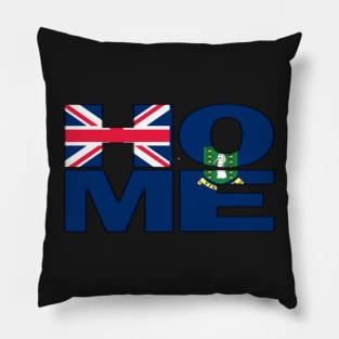 Tortola Flag Collection Spelling HOME - BVI - Soca Mode Pillow