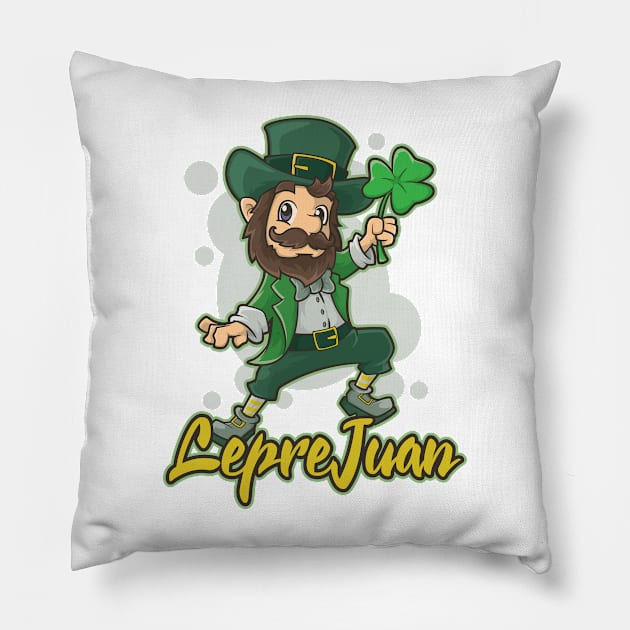 St Patrick's Day Irish Funny Ireland Latino Gift For Mexican Pillow by TellingTales