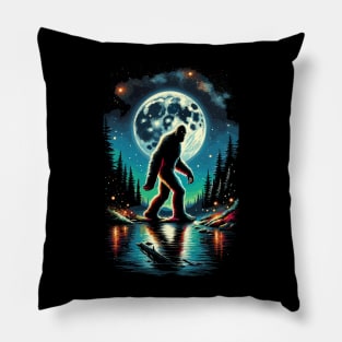 Moon Bigfoot Sasquatch Cool Bigfoot Pillow