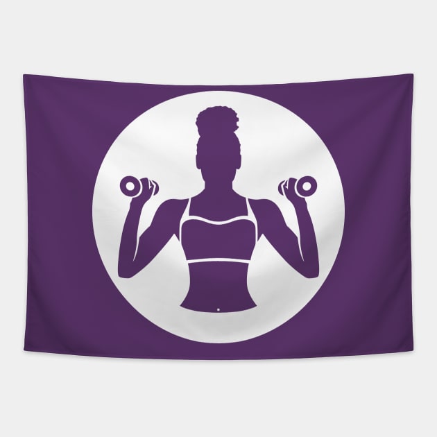 Weight lifting for women stickers Tapestry by Melanificent1