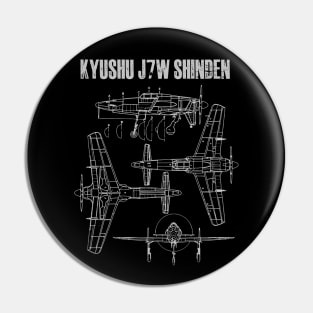 Kyushu J7W Shinden Blueprint Pin