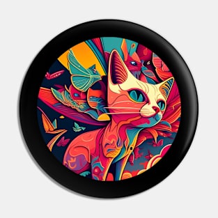 The Cat Lovers Colorful - Love Cats Pin