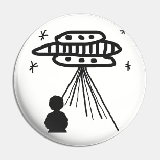 A child who sees an alien spacecraft Pin