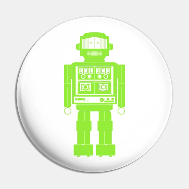 Toy Robot - Green Pin by J. Rufus T-Shirtery