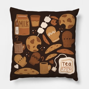 Holiday Comfort Cookies and Hot Drinks Pillow