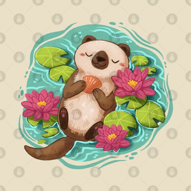 Peaceful otter by MichelleScribbles