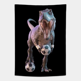 Soccer T-Rex Sensation Tapestry