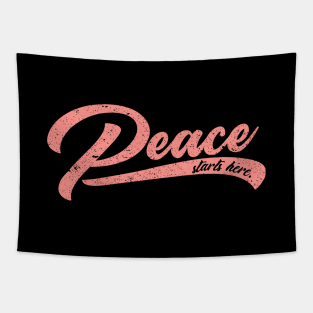 'Peace Starts Here' Radical Kindness Anti Bullying Shirt Tapestry