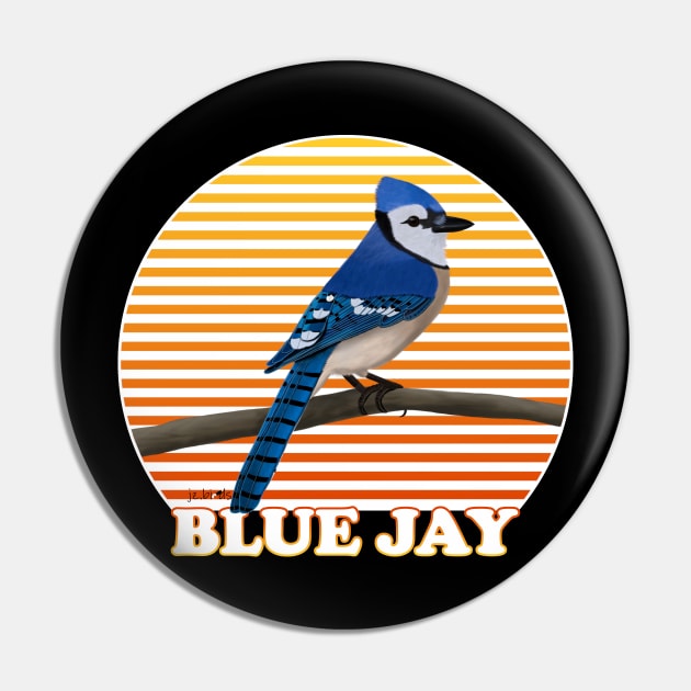 Blue Jay Bird Watching Birding Ornithologist Gift Pin by jzbirds