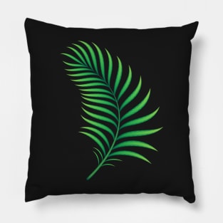 Night tropical pattern. Acid palm leaves Pillow