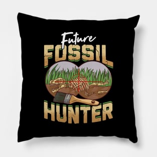 Future Fossil Hunter Dinosaur Paleontologist Pun Pillow