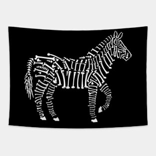 Zebra Bones Illustration Tapestry