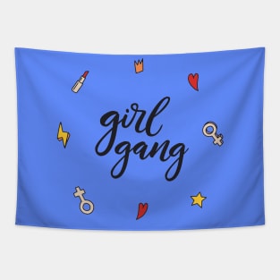 Girl Gang Funny Humor Girly Quote Tapestry