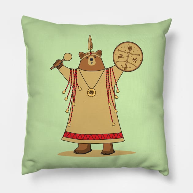 Bear Shaman Pillow by lents
