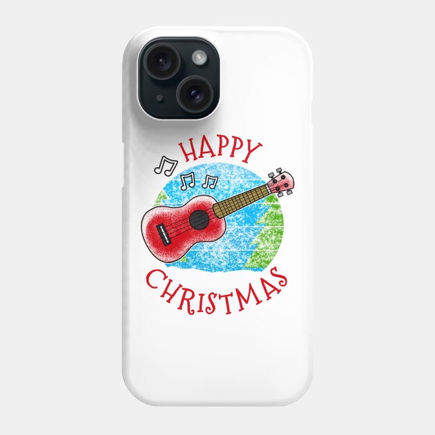 Christmas Ukulele Ukulelist Musician Xmas 2022 Phone Case by doodlerob