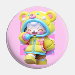 AKBLM - SHIBBY GENKI 元気 KUMA | 3D KAWAII CHIBI BABY MASCOT Pin