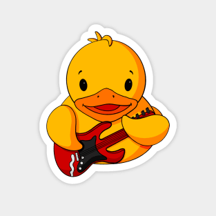 Rock Band Guitarist Rubber Duck Magnet