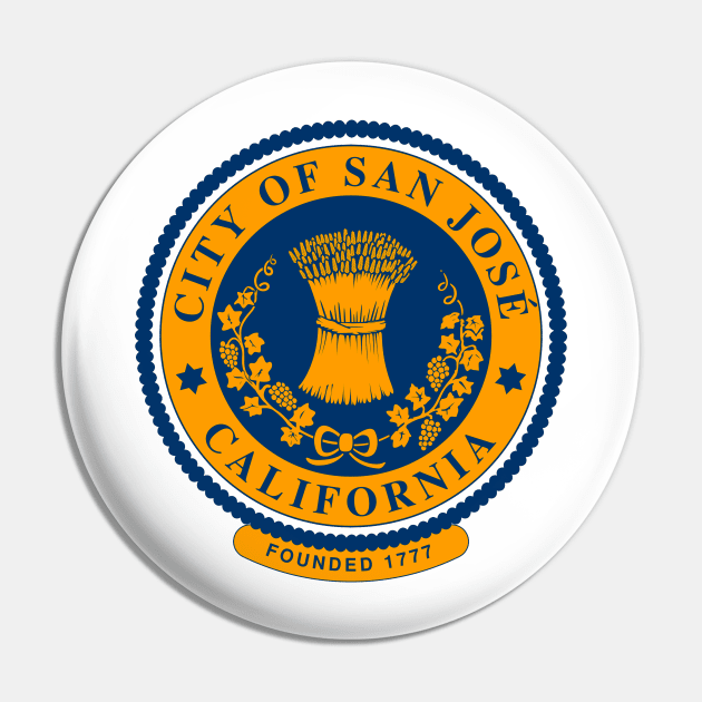 San Jose Flag Seal Pin by zsonn