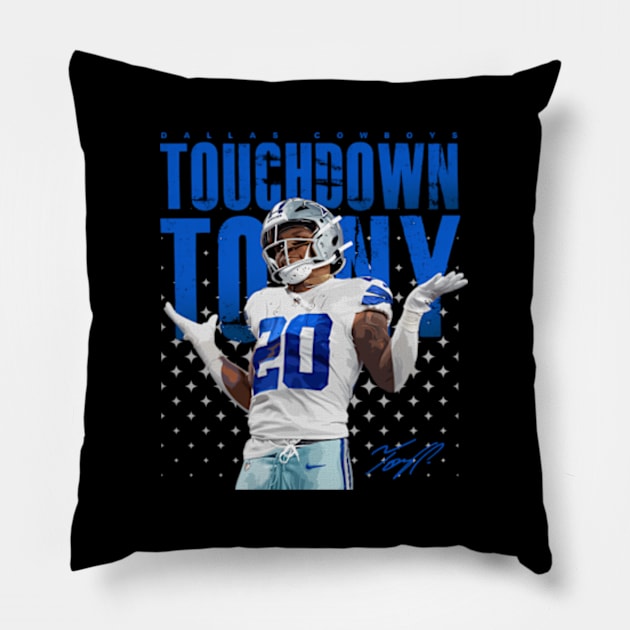 Tony Pollard Pillow by caravalo