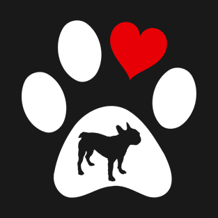 Frenchie Heart Paw T-Shirt