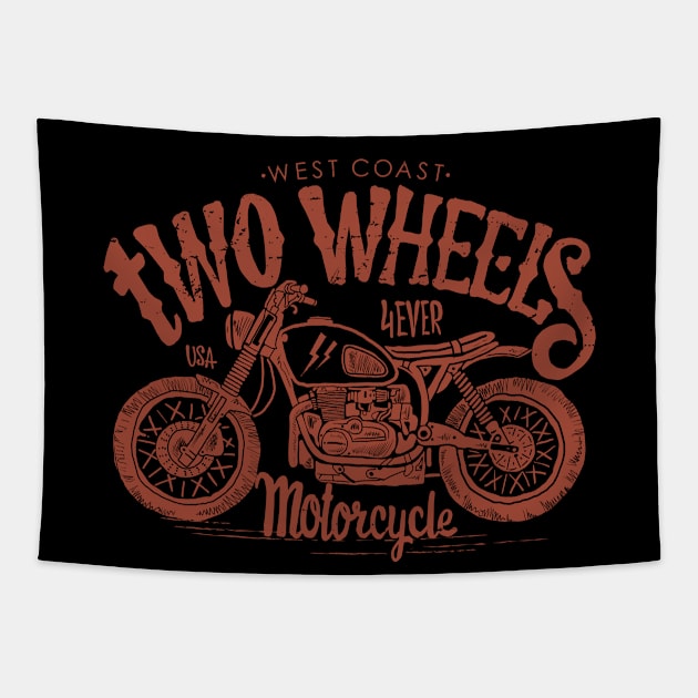 Two Wheels 4 Ever Tapestry by Fresh! Printsss ™