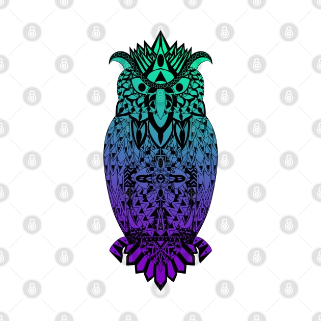 mandala owl ecopop by jorge_lebeau