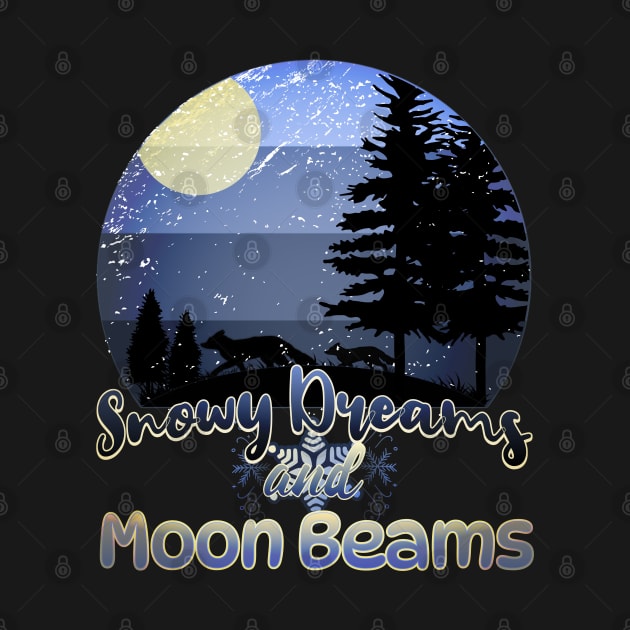 Snowy Dreams and Moonbeams Retro Sunset by mythikcreationz