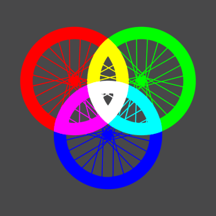 Color Wheel - RGBicycle - Colour Wheel Cycling T-Shirt