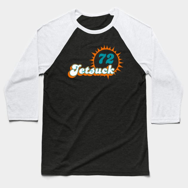 Sakana Jets Suck 72 Miami Dolphins Baseball Tee