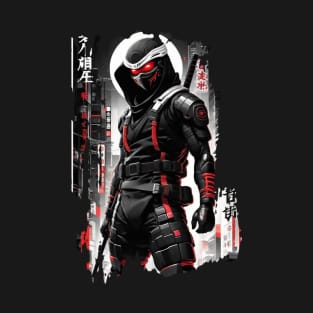 Japanese Ninja - Cyber Style T-Shirt