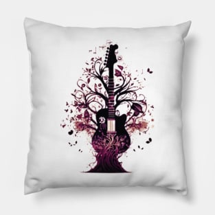 Acoustic Guitar Tree of Life Guitar Player Nature Guitarist Pillow