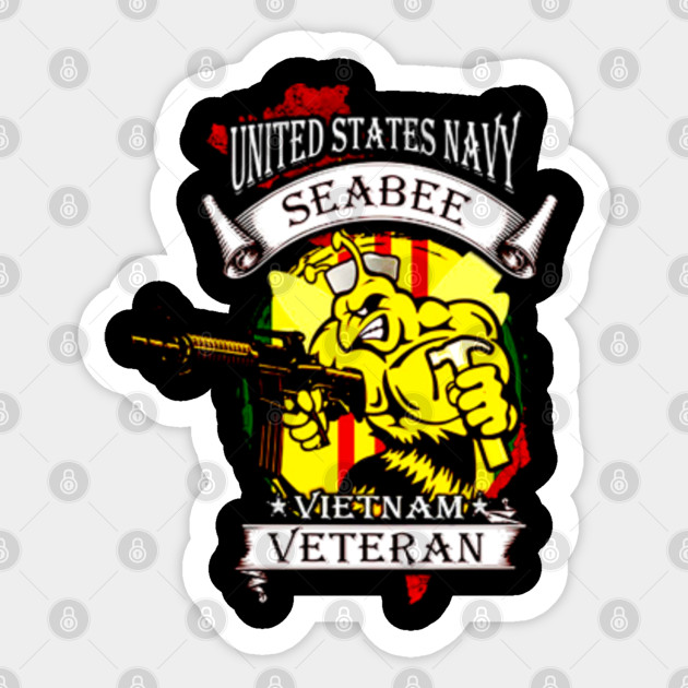 Us Navy Seabee Vietnam Veteran Papagift Hero Patriot Husband Veteran Sticker Teepublic
