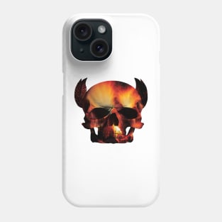 Skull with Fire Inside Phone Case