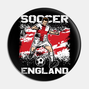 England Futbol Soccer Pin