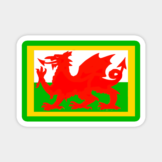 Welsh Dragon Magnet by DonWillisJrArt