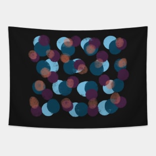 circles  pattern in blue and purple Tapestry