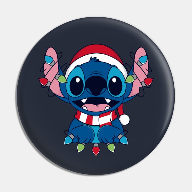 Ohana Christmas Holiday Pin by Alundrart